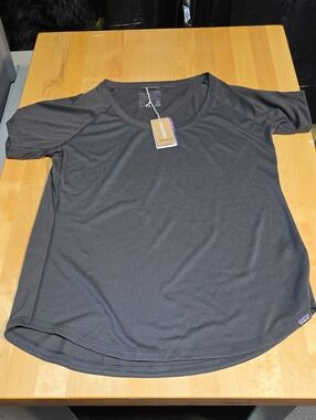 Patagonia Women's Short Sleeve Active Tee in Charcoal Gray
